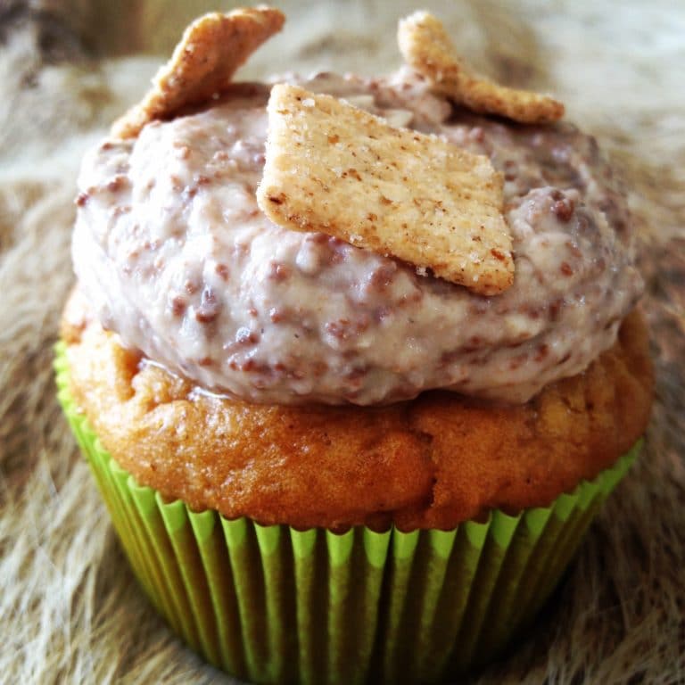 Apfel Cini Mini Cupcakes mit SchokoTopping