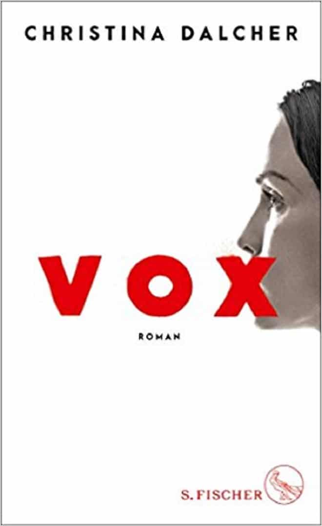 VOX, ist ein Buch in dem Frauen pro Tag 100 Wörter sprechen dürfen. Indem ihnen alles genommen wird, außer die Hausarbeit und die Familie.